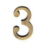 M Marcus Heritage Brass Numeral 3 - Concealed Fix 76mm